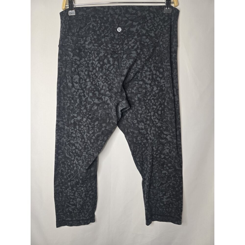 Lululemon Align Crop 21"Wild Thing Camo Deep Coal Multi Size 12